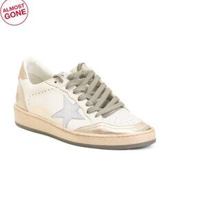 GOLDEN GOOSE cream/taupe Made In Italy Gwf00117 Leather Sneakers
